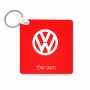 מחזיק מפתחות בצורת ריבוע בעיצוב אישי עם השם שלך בעיצוב פולקסווגן גודל המחזיק 5 × 5 ס"מ