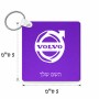 מחזיק מפתחות בצורת ריבוע בעיצוב אישי עם השם שלך בעיצוב וולוו גודל המחזיק 5 × 5 ס"מ