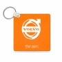 מחזיק מפתחות בצורת ריבוע בעיצוב אישי עם השם שלך בעיצוב וולוו גודל המחזיק 5 × 5 ס"מ