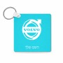 מחזיק מפתחות בצורת ריבוע בעיצוב אישי עם השם שלך בעיצוב וולוו גודל המחזיק 5 × 5 ס"מ