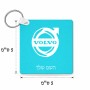 מחזיק מפתחות בצורת ריבוע בעיצוב אישי עם השם שלך בעיצוב וולוו גודל המחזיק 5 × 5 ס"מ