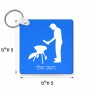 מחזיק מפתחות בצורת ריבוע בעיצוב אישי עם השם שלך בעיצוב גריל ברביקיו גודל המחזיק 5 × 5 ס"מ