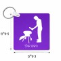 מחזיק מפתחות בצורת ריבוע בעיצוב אישי עם השם שלך בעיצוב גריל ברביקיו גודל המחזיק 5 × 5 ס"מ