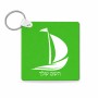 מחזיק מפתחות בצורת ריבוע בעיצוב אישי עם השם שלך בעיצוב סירה גודל המחזיק 5 × 5 ס"מ