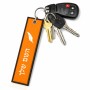 תווית סימון תיקים \ צרור מפתחות בעיצוב אישי עם השם שלך בעיצוב נוצת נוצה גודל התווית 12.9 × 3 ס"מ