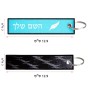תווית סימון תיקים \ צרור מפתחות בעיצוב אישי עם השם שלך בעיצוב נוצת נוצה גודל התווית 12.9 × 3 ס"מ