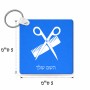 מחזיק מפתחות בצורת ריבוע בעיצוב אישי עם השם שלך בעיצוב מעצב שיער גודל המחזיק 5 × 5 ס"מ