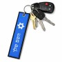 תווית סימון תיקים \ צרור מפתחות בעיצוב אישי עם השם שלך בעיצוב מגן דוד - מגן דוד - ישראל גודל התווית 12.9 × 3 ס"מ