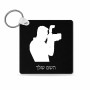 מחזיק מפתחות בצורת ריבוע בעיצוב אישי עם השם שלך בעיצוב צלם - גברים גודל המחזיק 5 × 5 ס"מ