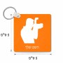 מחזיק מפתחות בצורת ריבוע בעיצוב אישי עם השם שלך בעיצוב צלם - גברים גודל המחזיק 5 × 5 ס"מ