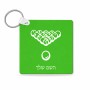מחזיק מפתחות בצורת ריבוע בעיצוב אישי עם השם שלך בעיצוב בריכה - ביליארד - גודל המחזיק 5 × 5 ס"מ