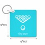מחזיק מפתחות בצורת ריבוע בעיצוב אישי עם השם שלך בעיצוב בריכה - ביליארד - גודל המחזיק 5 × 5 ס"מ
