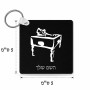 מחזיק מפתחות בצורת ריבוע בעיצוב אישי עם השם שלך בעיצוב שחקן ביליארד גודל המחזיק 5 × 5 ס"מ