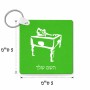 מחזיק מפתחות בצורת ריבוע בעיצוב אישי עם השם שלך בעיצוב שחקן ביליארד גודל המחזיק 5 × 5 ס"מ