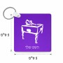 מחזיק מפתחות בצורת ריבוע בעיצוב אישי עם השם שלך בעיצוב שחקן ביליארד גודל המחזיק 5 × 5 ס"מ