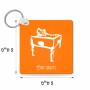 מחזיק מפתחות בצורת ריבוע בעיצוב אישי עם השם שלך בעיצוב שחקן ביליארד גודל המחזיק 5 × 5 ס"מ
