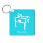 מחזיק מפתחות בצורת ריבוע בעיצוב אישי עם השם שלך בעיצוב שחקן ביליארד גודל המחזיק 5 × 5 ס"מ