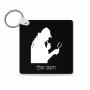 מחזיק מפתחות בצורת ריבוע בעיצוב אישי עם השם שלך בעיצוב בתים של שרלוק גודל המחזיק 5 × 5 ס"מ