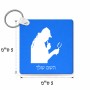 מחזיק מפתחות בצורת ריבוע בעיצוב אישי עם השם שלך בעיצוב בתים של שרלוק גודל המחזיק 5 × 5 ס"מ