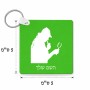 מחזיק מפתחות בצורת ריבוע בעיצוב אישי עם השם שלך בעיצוב בתים של שרלוק גודל המחזיק 5 × 5 ס"מ