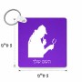 מחזיק מפתחות בצורת ריבוע בעיצוב אישי עם השם שלך בעיצוב בתים של שרלוק גודל המחזיק 5 × 5 ס"מ