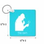 מחזיק מפתחות בצורת ריבוע בעיצוב אישי עם השם שלך בעיצוב בתים של שרלוק גודל המחזיק 5 × 5 ס"מ