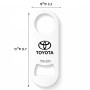 פותחן בקבוקים בעיצוב אישי עם השם שלך בעיצוב טויוטה גודל הפותחן 3.2 × 8.7 ס"מ