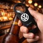 פותחן בקבוקים בעיצוב אישי עם השם שלך בעיצוב פולקסווגן גודל הפותחן 3.2 × 8.7 ס"מ