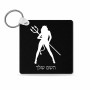 מחזיק מפתחות בצורת ריבוע בעיצוב אישי עם השם שלך בעיצוב אישה שטן גודל המחזיק 5 × 5 ס"מ