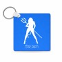 מחזיק מפתחות בצורת ריבוע בעיצוב אישי עם השם שלך בעיצוב אישה שטן גודל המחזיק 5 × 5 ס"מ