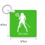 מחזיק מפתחות בצורת ריבוע בעיצוב אישי עם השם שלך בעיצוב אישה שטן גודל המחזיק 5 × 5 ס"מ