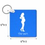 מחזיק מפתחות בצורת ריבוע בעיצוב אישי עם השם שלך בעיצוב אישה בהריון גודל המחזיק 5 × 5 ס"מ