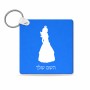 מחזיק מפתחות בצורת ריבוע בעיצוב אישי עם השם שלך בעיצוב נסיכה גודל המחזיק 5 × 5 ס"מ