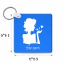 מחזיק מפתחות בצורת ריבוע בעיצוב אישי עם השם שלך בעיצוב אהבת נשים גודל המחזיק 5 × 5 ס"מ