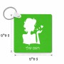 מחזיק מפתחות בצורת ריבוע בעיצוב אישי עם השם שלך בעיצוב אהבת נשים גודל המחזיק 5 × 5 ס"מ