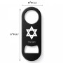 פותחן בקבוקים בעיצוב אישי עם השם שלך בעיצוב מגן דוד - מגן דוד - ישראל גודל הפותחן 3.2 × 8.7 ס"מ