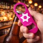 פותחן בקבוקים בעיצוב אישי עם השם שלך בעיצוב מגן דוד - מגן דוד - ישראל גודל הפותחן 3.2 × 8.7 ס"מ
