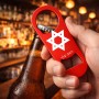 פותחן בקבוקים בעיצוב אישי עם השם שלך בעיצוב מגן דוד - מגן דוד - ישראל גודל הפותחן 3.2 × 8.7 ס"מ