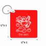 מחזיק מפתחות בצורת ריבוע בעיצוב אישי עם השם שלך בעיצוב מחזמר אנג'ל 2 גודל המחזיק 5 × 5 ס"מ