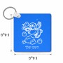 מחזיק מפתחות בצורת ריבוע בעיצוב אישי עם השם שלך בעיצוב מחזמר אנג'ל 2 גודל המחזיק 5 × 5 ס"מ