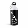בקבוק מים ספורטיבי 500 מ"ל בעיצוב אישי עם השם שלך בעיצוב קיאק אולימפי גודל 19 × 7 ס"מ