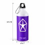 בקבוק מים ספורטיבי 500 מ"ל בעיצוב אישי עם השם שלך בעיצוב קרייזלר גודל 19 × 7 ס"מ