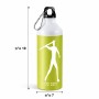 בקבוק מים ספורטיבי 500 מ"ל בעיצוב אישי עם השם שלך בעיצוב זורק כידון גודל 19 × 7 ס"מ
