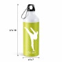 בקבוק מים ספורטיבי 500 מ"ל בעיצוב אישי עם השם שלך בעיצוב קרטה גודל 19 × 7 ס"מ