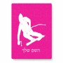 פאזל 80 חלקים בעיצוב אישי עם השם שלך בעיצוב סקי מידות הארנק 14 × 20 ס"מ