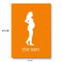 פאזל 80 חלקים בעיצוב אישי עם השם שלך בעיצוב אישה בהריון מידות הארנק 14 × 20 ס"מ