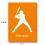 פאזל 80 חלקים בעיצוב אישי עם השם שלך בעיצוב שחקן בייסבול מידות הארנק 14 × 20 ס"מ