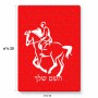 פאזל 80 חלקים בעיצוב אישי עם השם שלך בעיצוב רוכב סוסים 2 מידות הארנק 14 × 20 ס"מ