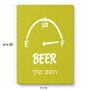 פאזל 80 חלקים בעיצוב אישי עם השם שלך בעיצוב מיכל של בירה מידות הארנק 14 × 20 ס"מ