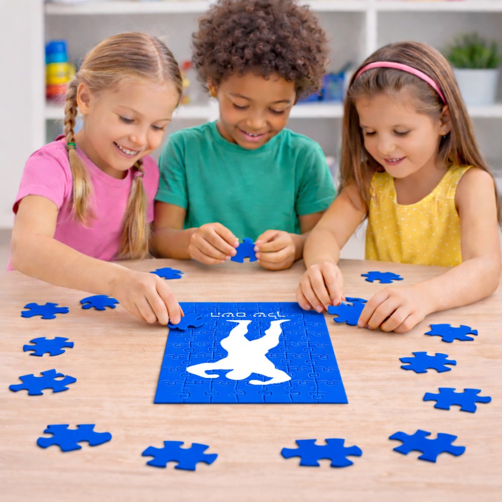 פאזל 80 חלקים בעיצוב אישי עם השם שלך בעיצוב פיתוח גוף מידות הארנק 14 × 20 ס"מ